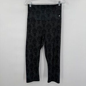 Lineage Peacock Feather Print Leggings High Waist XL Athleisure Yoga